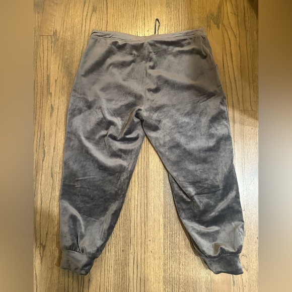 House of Harlow 1960 Nicole Richie Gray Velour Joggers-Size XL - Picture 2 of 6